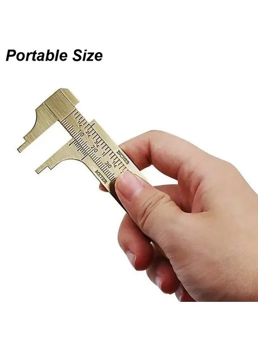 Нет бренда Латунный цифровой штангенциркуль 0-100 мм Ruler Brass 120mm, вариант, фото 4