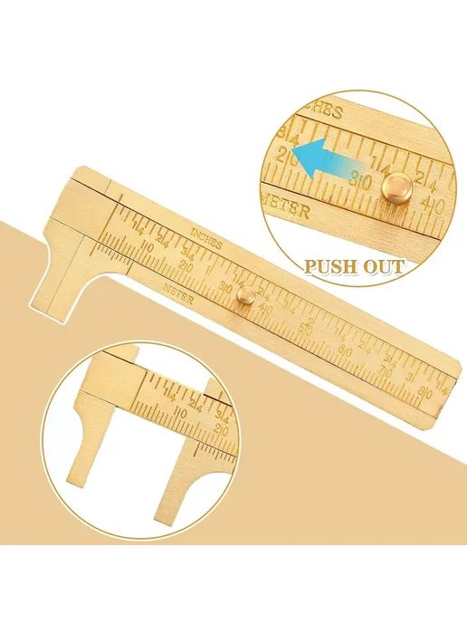 Нет бренда Латунный цифровой штангенциркуль 0-100 мм Vernier Caliper 80, цифровой 0-100 Vernier Caliper, фото 2