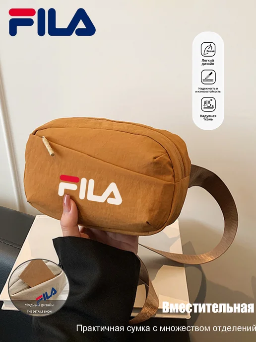 FILA Поясная сумка бега эластичная вставка сбоку растягивается, серый, фото 6