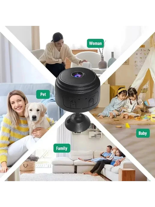 QUERPXAF Мини-видеокамера A9 WiFi HD 1080P Black, черный, фото 4