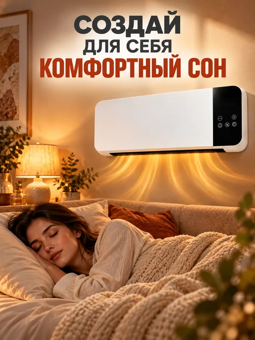 JACOO Тепловентилятор настенный 2 в 1 с охлаждением, вариант, фото 7