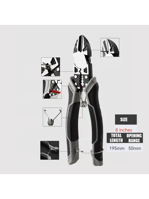 Плоскогубцы XMSJ из углеродистой стали Diagonal pliers 8 M, вариант