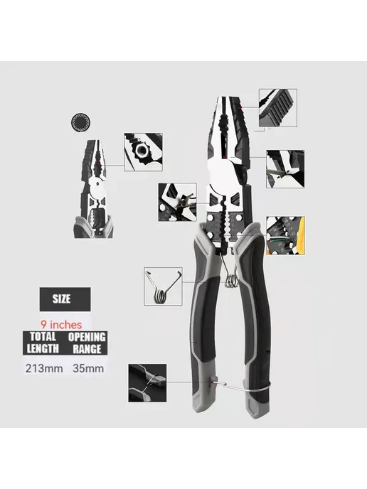Плоскогубцы XMSJ из углеродистой стали Diagonal pliers 8 M, 9 inch Wire cutter