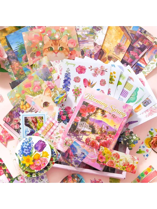 Нет бренда Набор для скрапбукинга Sylvia Floral, розовый, фото 2