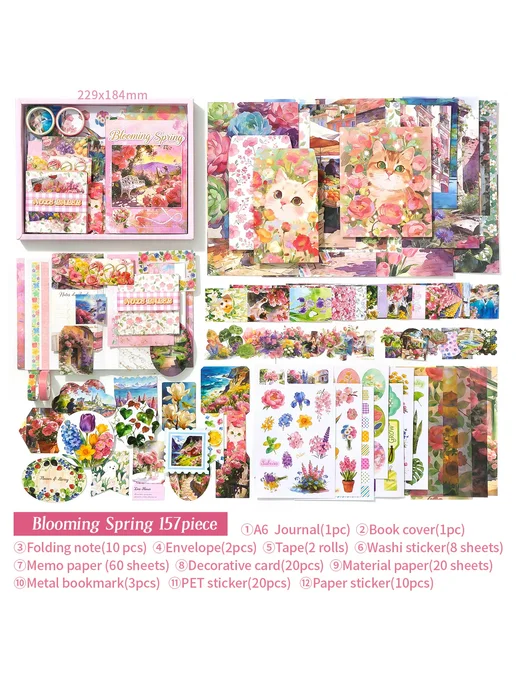 Нет бренда Набор для скрапбукинга Sylvia Floral, розовый, фото 4