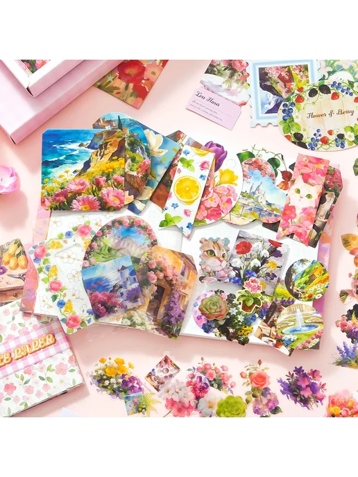 Нет бренда Набор для скрапбукинга Sylvia Floral, розовый, фото 5