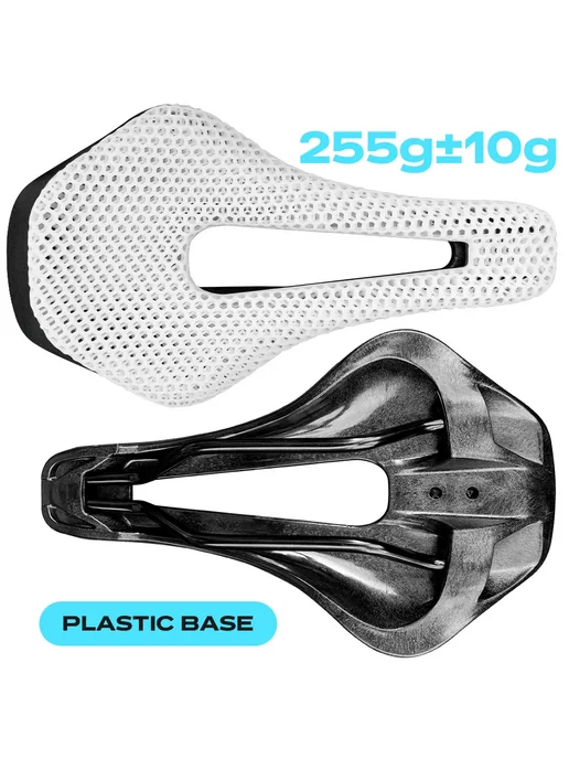RYET Седло Аэрокод из карбона Black Plastic Base, белый