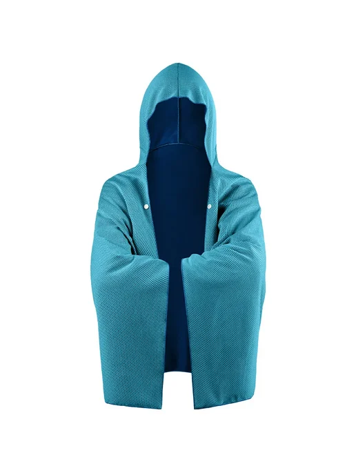 Нет бренда Охлаждающее полотенце-пончо Microfiber 4-в-1 Фиолетовый, A3, полотенце-пончо 4-в-1 A1