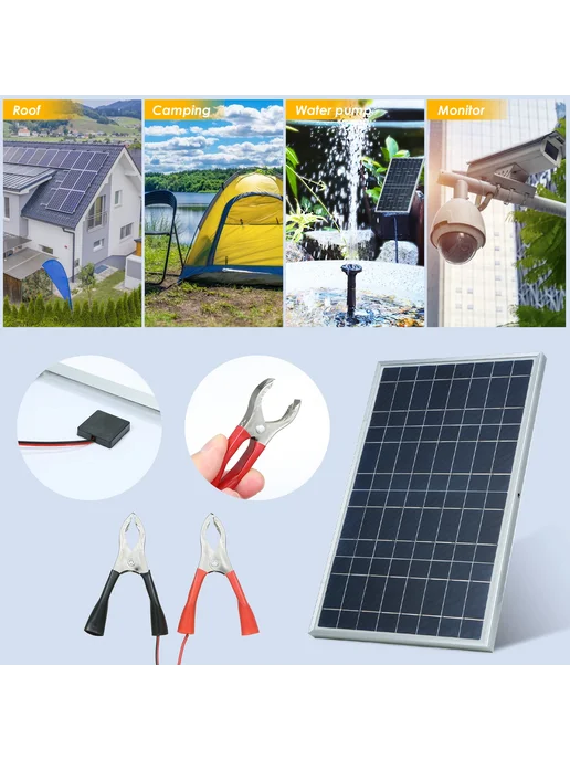 Нет бренда Солнечная панель 600W 2шт с контроллером 12В, 600 Вт, 2 шт, фото 6