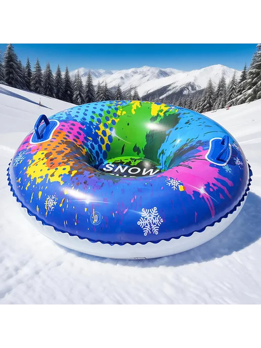Нет бренда Inflatable Snow Tube Blue, синий, фото 6