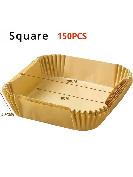 Нет бренда Бумажные вкладыши для фритюрницы Round-200pcs, коричневый