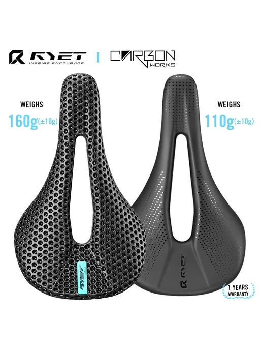 RYET карбоновое седло 3D Print 140 мм 7x9 мм Черный, Carbon, 7x9 мм, фото 3