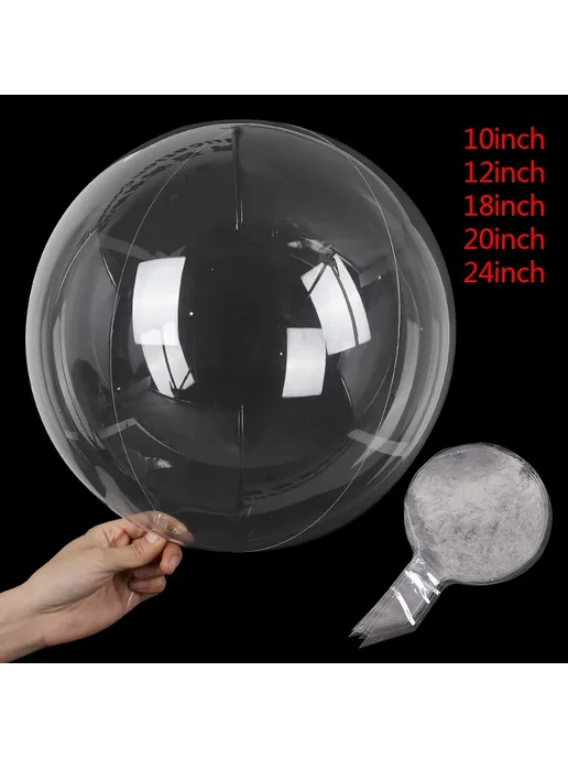 ZQNYCY Набор прозрачных латексных шаров 10 шт. 24Inch, 10 шт, фото 5