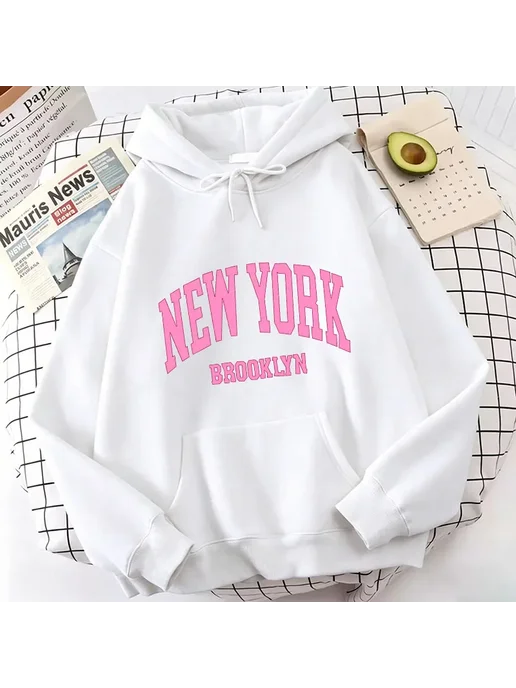 Gong Hou Ren New York Brook Худи из флиса, белый