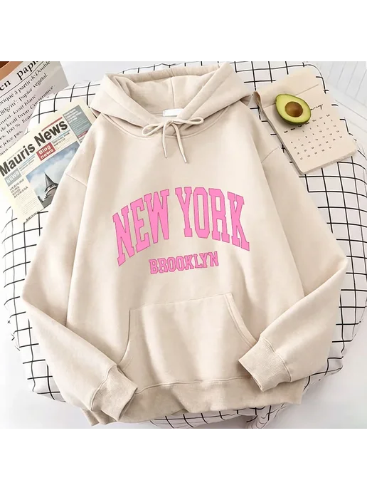 Gong Hou Ren New York Brook Худи из флиса, белый, фото 5