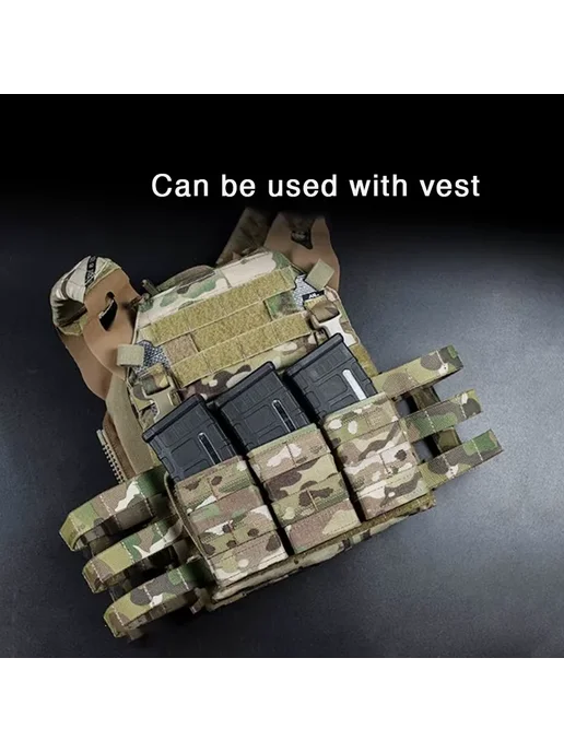 Нет бренда Тактический тройной подсумок для магазинов 5.56 QT2-122MGF-F, вариант, фото 3