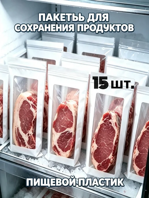 Пакеты для организации холодильника из пищевого пластика, вариант