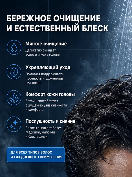 Белита-М Шампунь-кондиционер с укрепляющим комплексом MEN Solution, 400 мл, фото 2