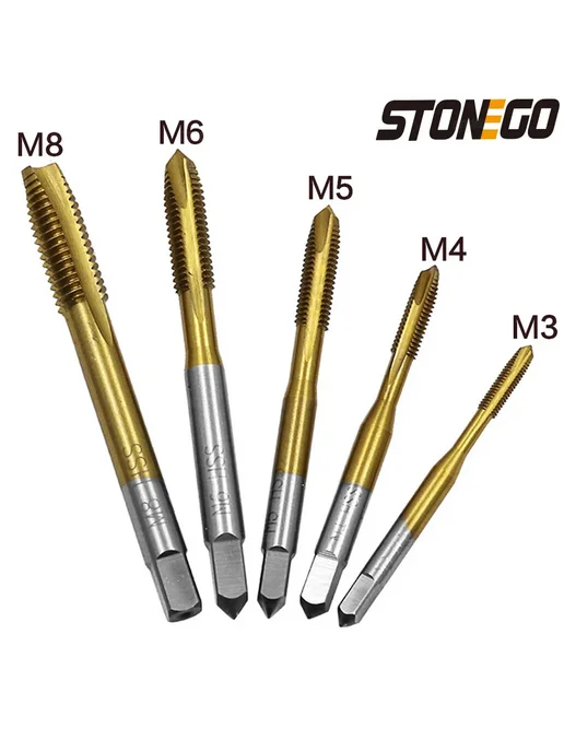 STONEGO метчики для резьбы HSS6542 М3 М4 М5 М6 М8 Size B 10, A 7P, фото 2