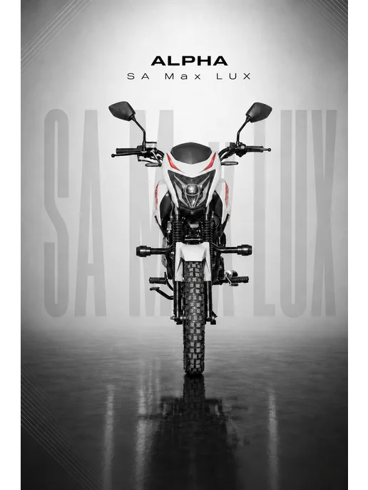 МОТОВЫГОДА Мопед Alpha SA Max LUX 125см3 (Форсир.), серый, фото 3