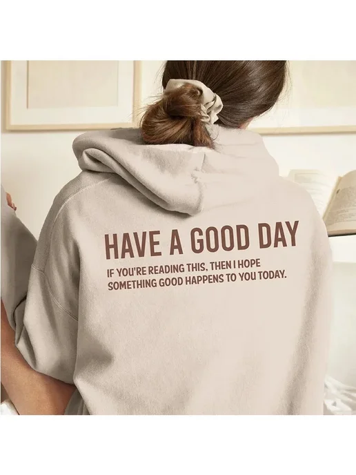 Женские толстовки «Have A Good Day» из полиэстера, розовый, фото 4