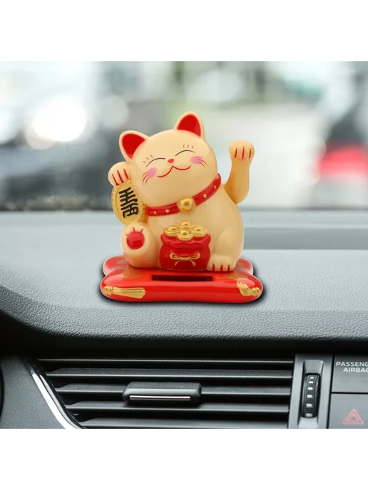 Юмористический Fortune Cat с машущей лапой, цв. жёлтый, для, желтый, фото 3