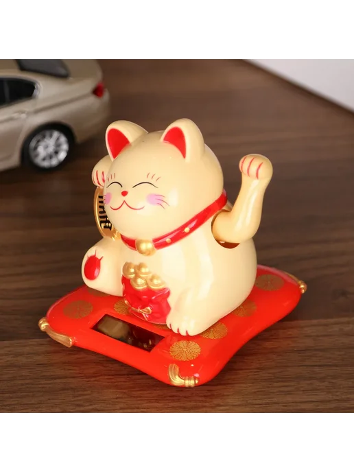 Юмористический Fortune Cat с машущей лапой, цв. жёлтый, для, желтый, фото 8