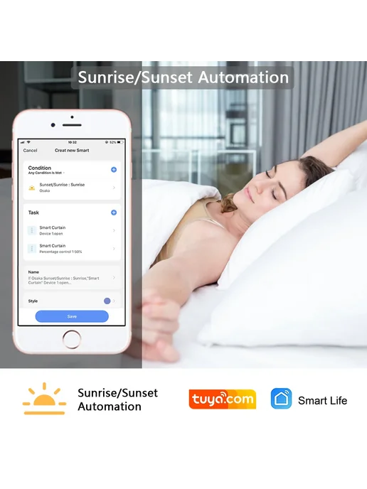 LoraTap Умный выключатель для штор Tuya Smart Life ZigBee 3, вариант, фото 2