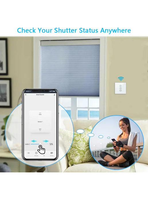 LoraTap Умный выключатель для штор Tuya Smart Life ZigBee 3, вариант, фото 5