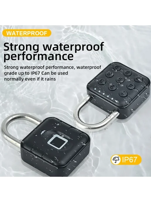 EGFirtor Tuya биометрический дверной замок IP67 tuya lock, lock, фото 5