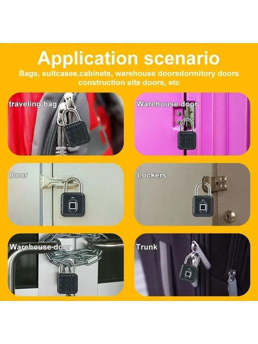 EGFirtor Tuya биометрический дверной замок IP67 tuya lock, lock, фото 7