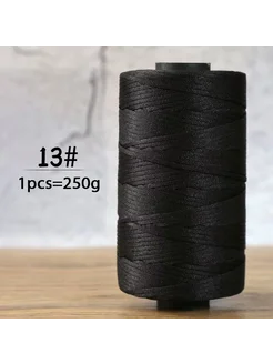 Нет бренда Пряжа для вязания крючком 250г, полиэстер, летняя 13 Black