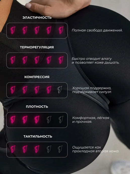 Bona Fide Велосипедки спортивные пушап с высокой посадкой, черный, фото 8
