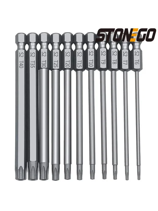 STONEGO Набор бит TORX S2 3 дюйма C, 3 дюйма C, фото 2