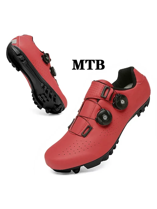 CC chengta мужские велотуфли MTB кожаные, красный