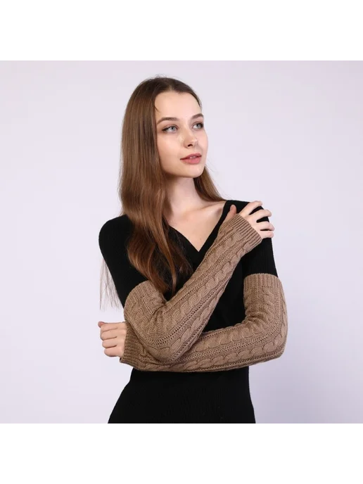 Темно-синие перчатки без пальцев для девочек, однотонные, с…, синий, фото 6