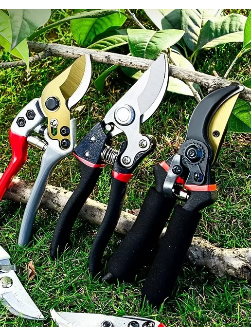 Нет бренда Секатор садовый P3406 Gold, 25 мм, 190 мм, золотой, фото 3