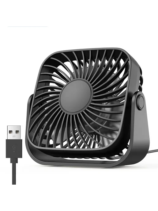 Нет бренда Портативный USB-вентилятор 4 дюйма Белый, white, белый, фото 2