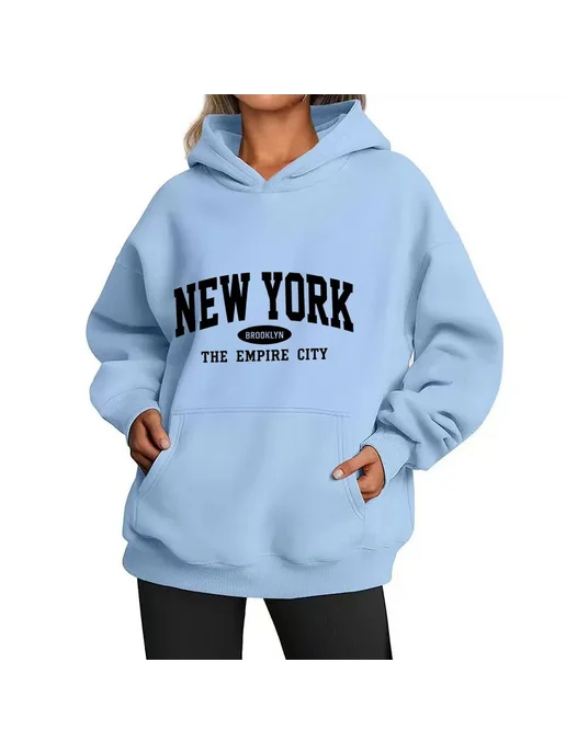 Женская толстовка NEW YORK Brooklyn оверсайз флисовая, вариант, фото 5