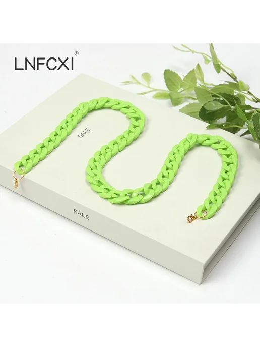 LNFCXI Цепочка для маски и очков, зеленый, зеленый
