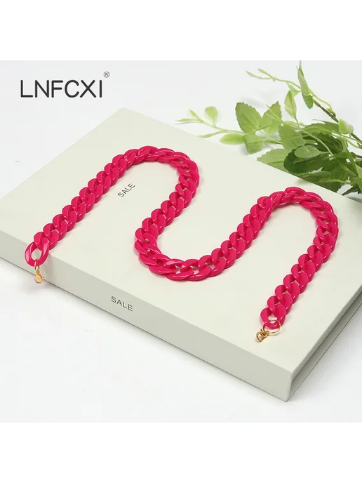 LNFCXI Акриловые Цепочки для Очков и Масок Розовый, 3 rose R, розовый