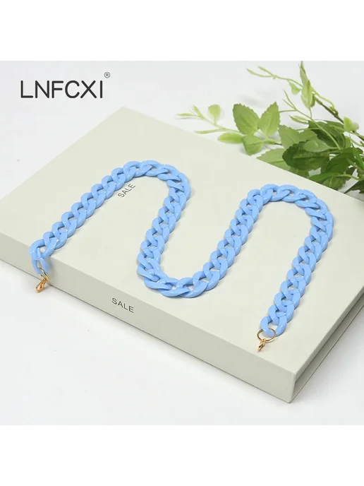 LNFCXI Цепочка для маски и очков, зеленый, голубой