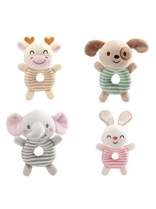 Datgo Детские плюшевые погремушки Бежевый, black, белый, фото 2