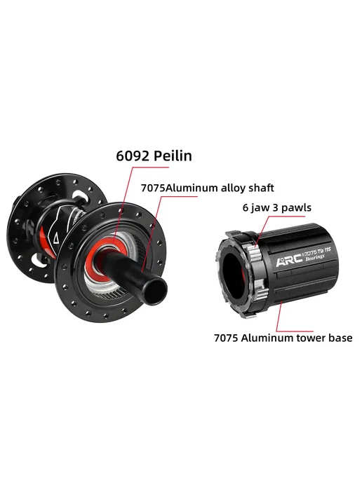 ARC Втулка передняя MT009 BOOST 28H 100x15mm, черный, фото 4