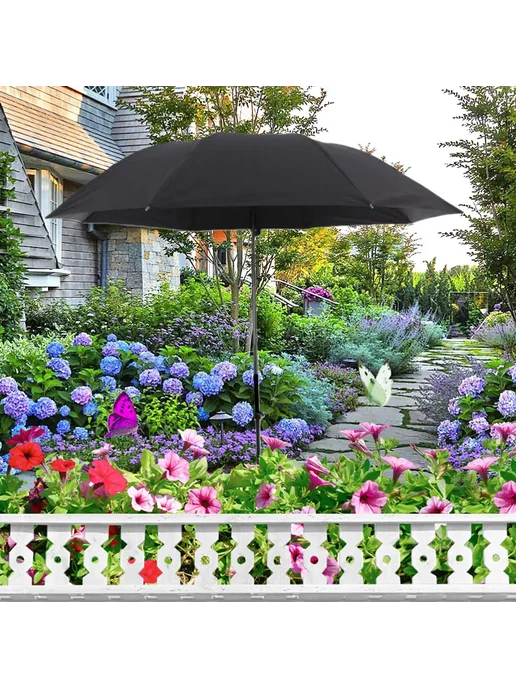 Нет бренда Зонт для растений защита от солнца для сада, патио, двора, черный, фото 2