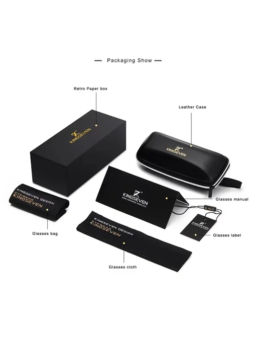 KingSeven Поляризованные Солнцезащитные Очки из Дерева Black, коричневый, фото 7