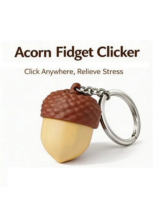 Нет бренда Миниатюрные 3D-игрушки-антистресс Acorn Button Clickers, вариант, фото 2