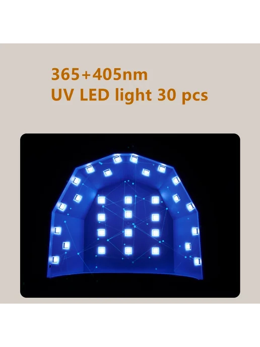 Kellegoos UV LED лампа для сушки гель-лака 24 48Вт Red, EU, 48 Вт, фото 7
