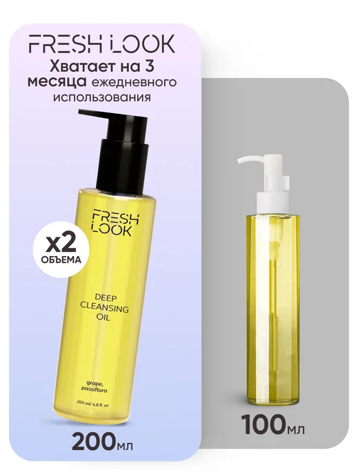 Fresh Look Гидрофильное масло для умывания лица и снятия макияжа, 200мл, 200 мл, фото 7