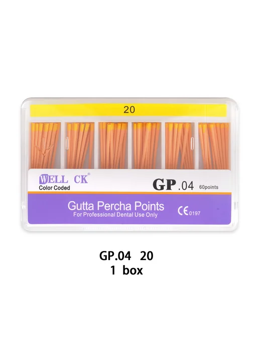 well ck Стоматологические конусы GP.04, 20 шт, 20 шт